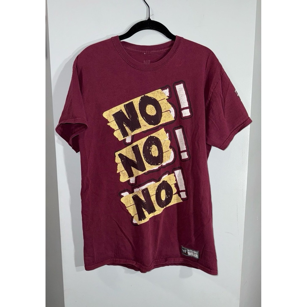WWE authentic Daniel Bryan No!‎ No! No! Shirt maroon size medium men's